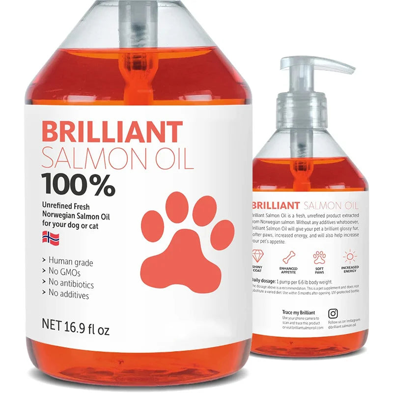 Salmon Omega Shine Oil for Dogs &amp; Cats