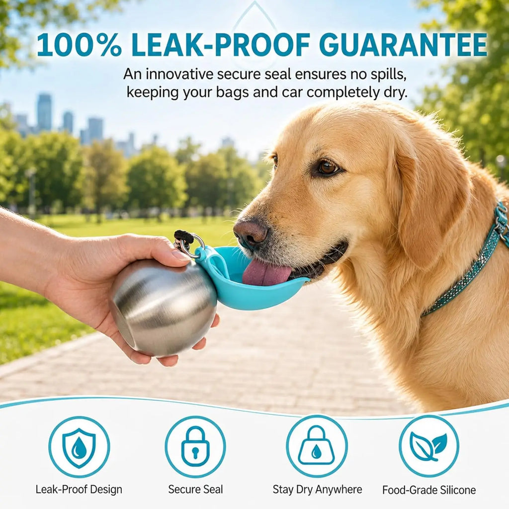 2-in-1 Portable Dog Water Bottle