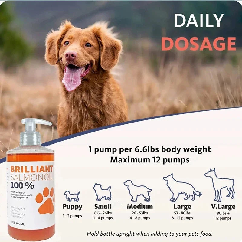 Salmon Omega Shine Oil for Dogs &amp; Cats