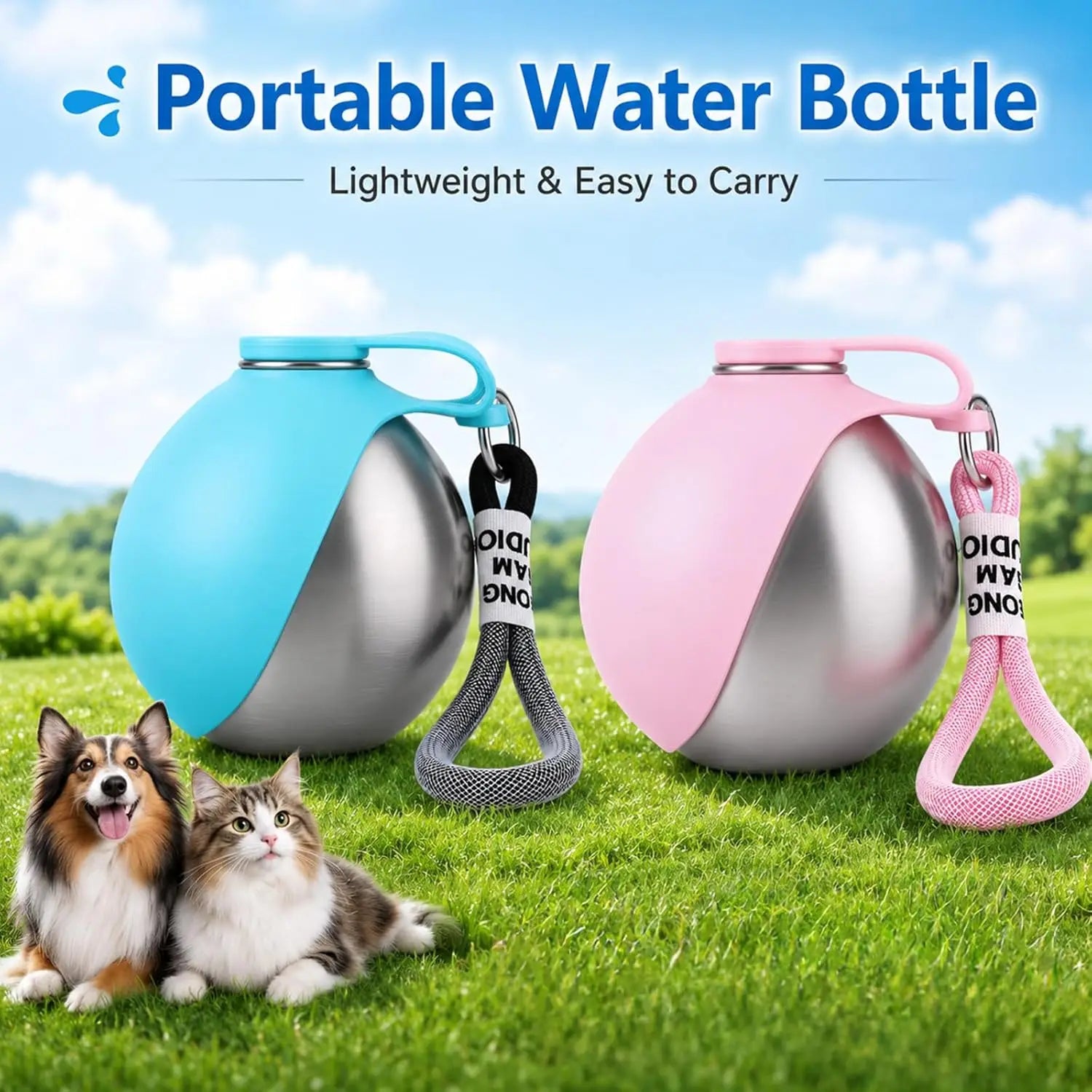2-in-1 Portable Dog Water Bottle
